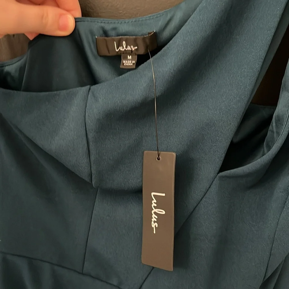 Lulus So Flirty Hunter Green One-Shoulder Cutout Asymmetrical Dress - Picture 3 of 7